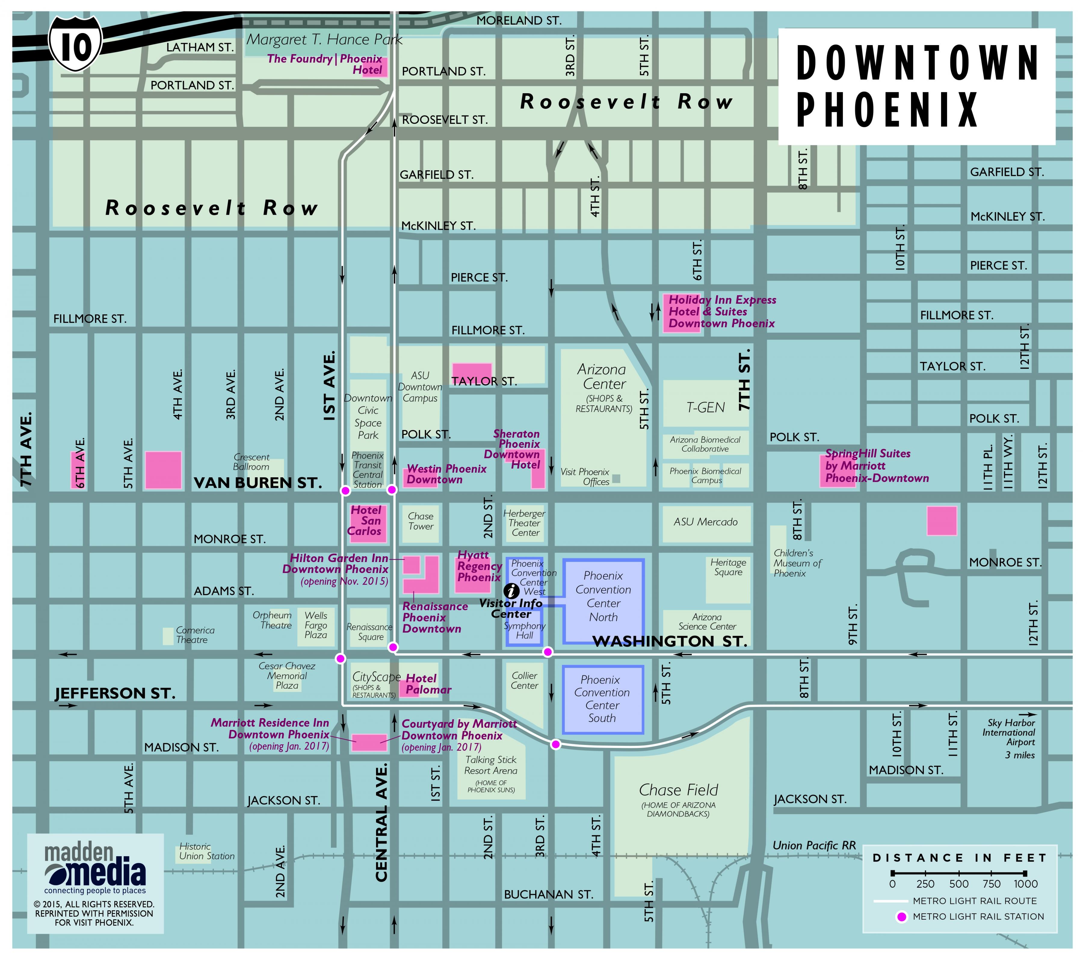 Phoenix Downtown Map 