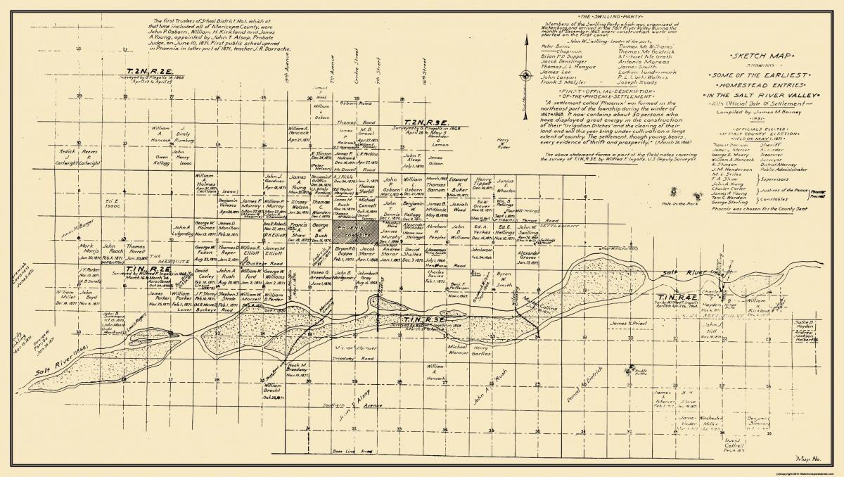 Phoenix historical map