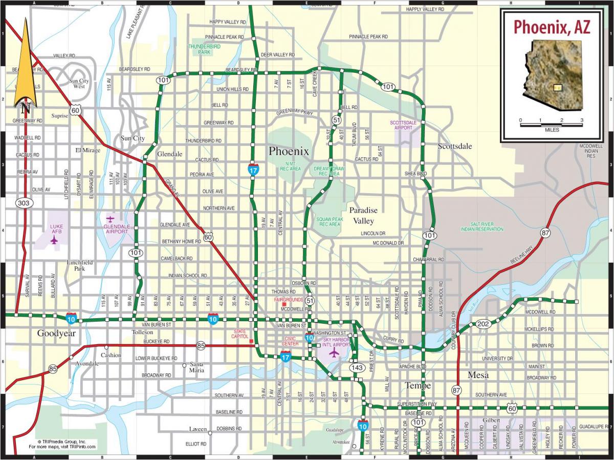 Phoenix roads map
