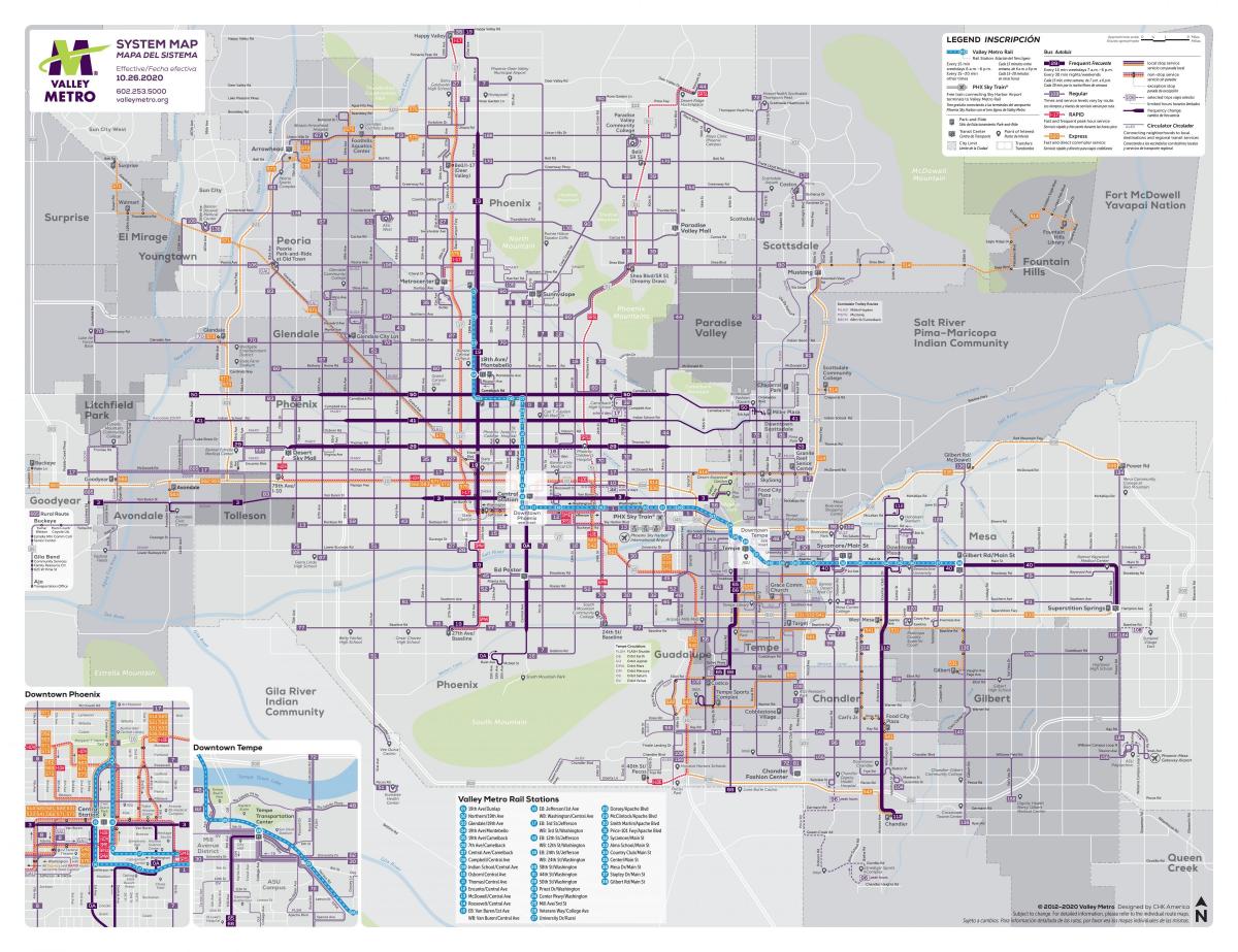 Phoenix transportation map